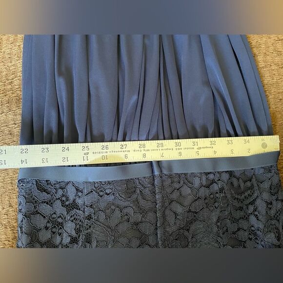 Navy Blue Formal Prom Bridesmaid Dress SIZE 10 David’s Bridal F19328 Marine Dark - Picture 10 of 12